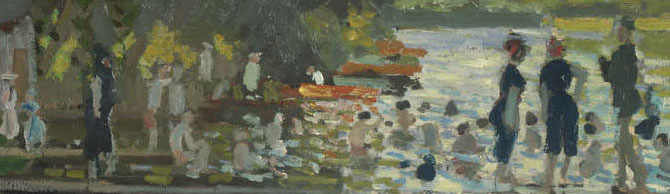 from Bathers at La Grenouillère, by Claude-Oscar Monet